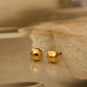 Gold Baseball Stud Earrings, Tiny Sports Jewelry, Dainty Athlete Gift, Minimalist Softball Studs