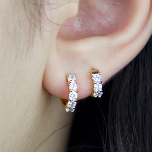 Cz huggie earrings hotsell