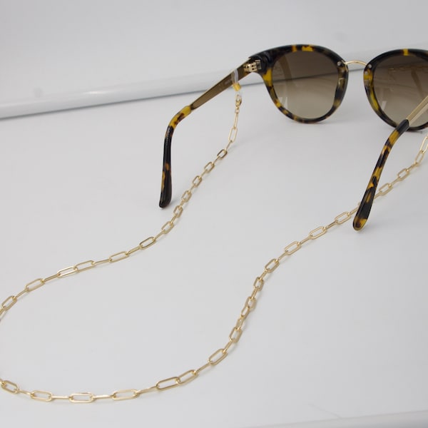 Gold Glasses Chain, Link chain Sunglasses Chain, Bohemian Eyeglasses Chain, Festival Jewelry, glasses chain