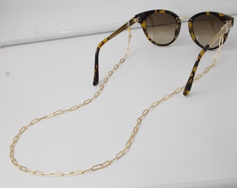 Gold Glasses Chain, Link chain Sunglasses Chain, Bohemian Eyeglasses Chain, Festival Jewelry, glasses chain