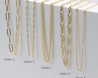 Simple Chain Necklace Gold Layering Necklace Link Chain Curb
