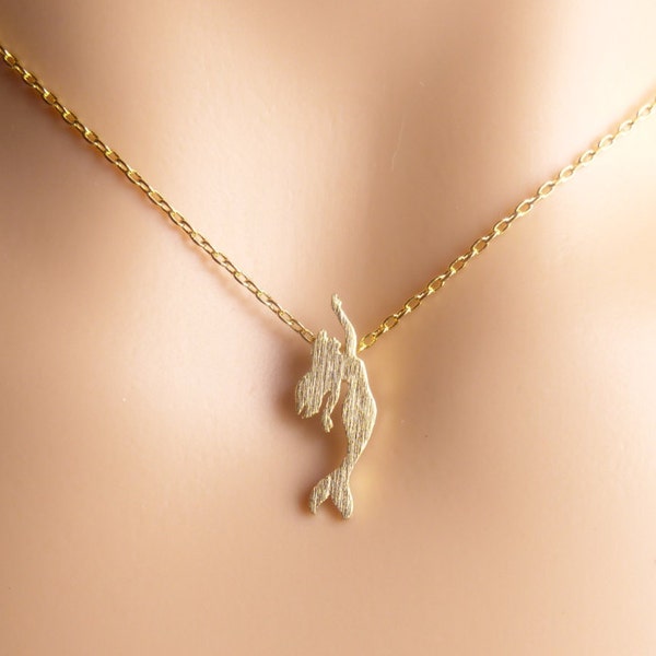 Mermaid Necklace,gold mermaid Necklace,kids Necklace,Gift idea,Christmas present, Holiday gift,choker, valentines day gift for little girl