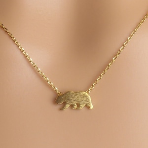 California bear pendant Necklace, Dainty, birthday gift, Unique Pendant,CA necklace, animal jewelry, bear jewelry, personalized length