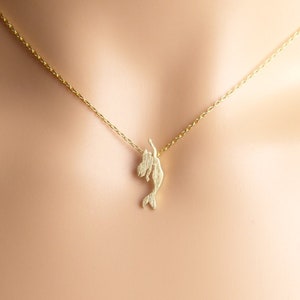 Mermaid Necklace,gold mermaid Necklace,kids Necklace,Gift idea,Christmas present, Holiday gift,choker, valentines day gift for little girl image 2