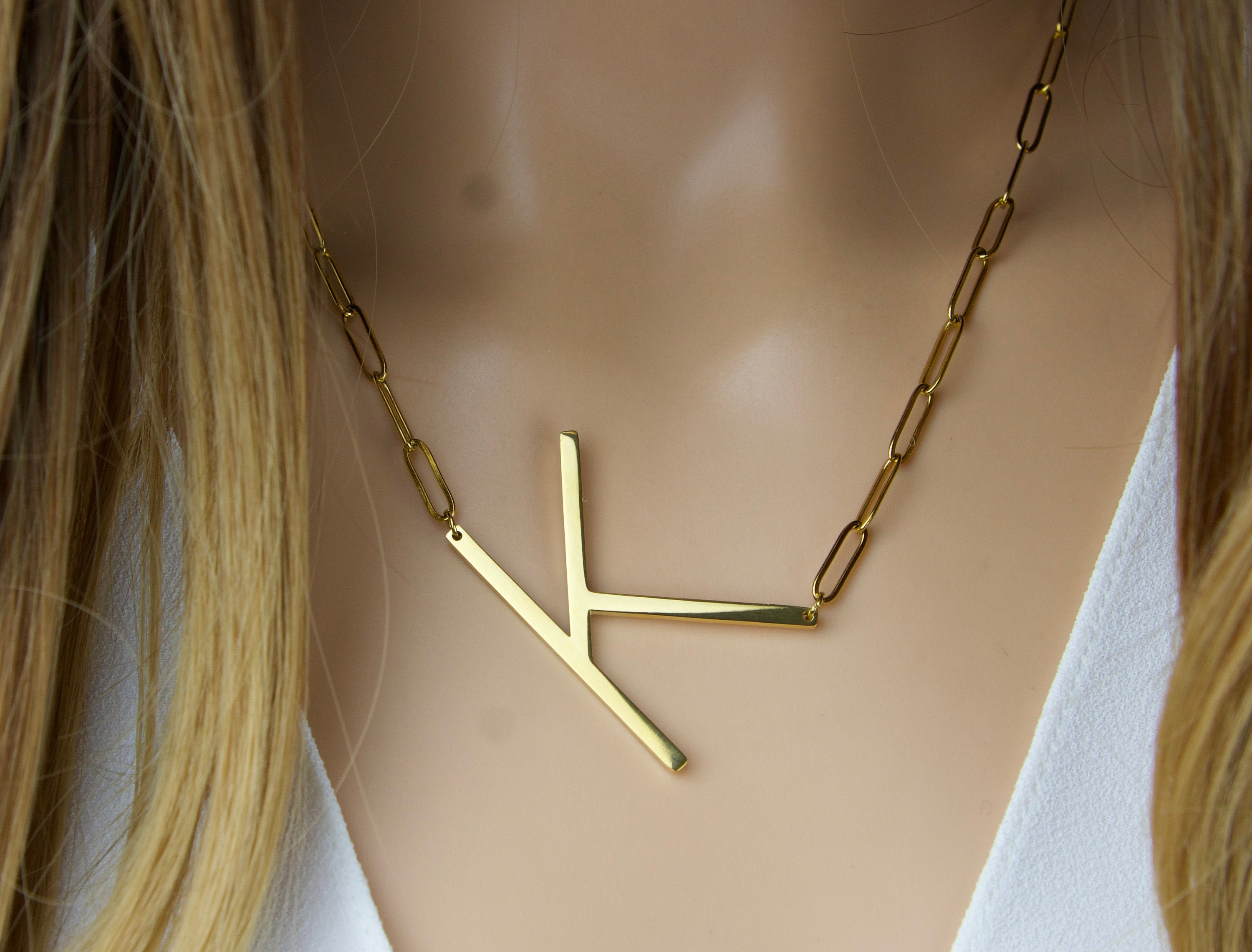 Paperclip Chain Necklace Personalized 