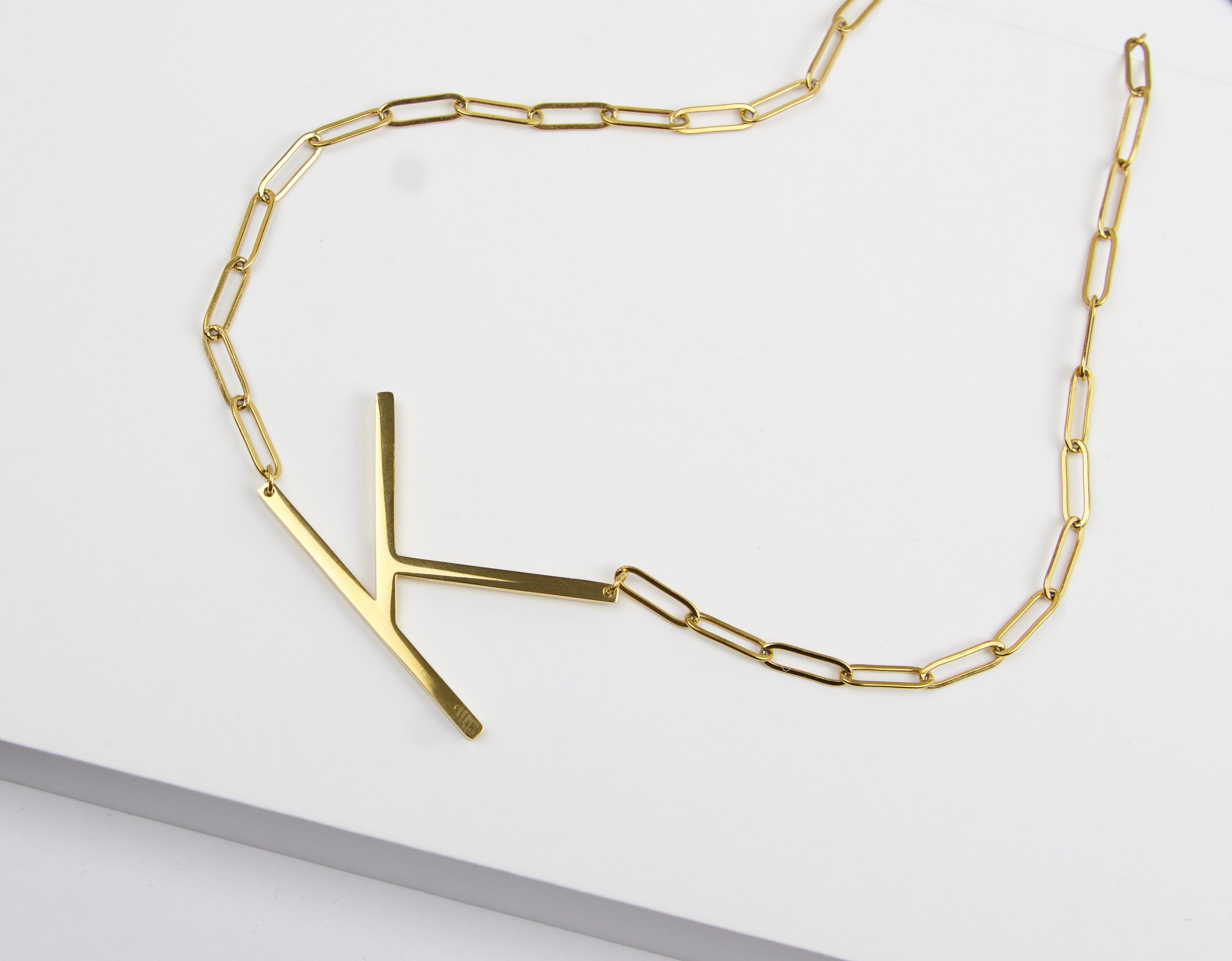 Paperclip Chain Necklace Personalized 