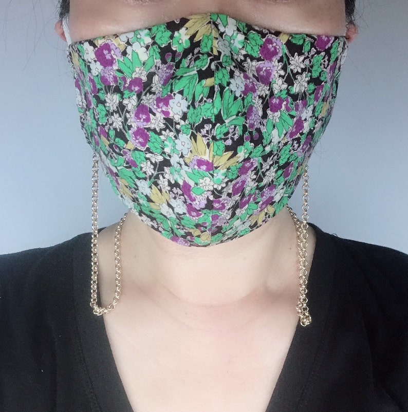 Face Mask Chain Gold Necklace Face Mask Holder Strap Etsy