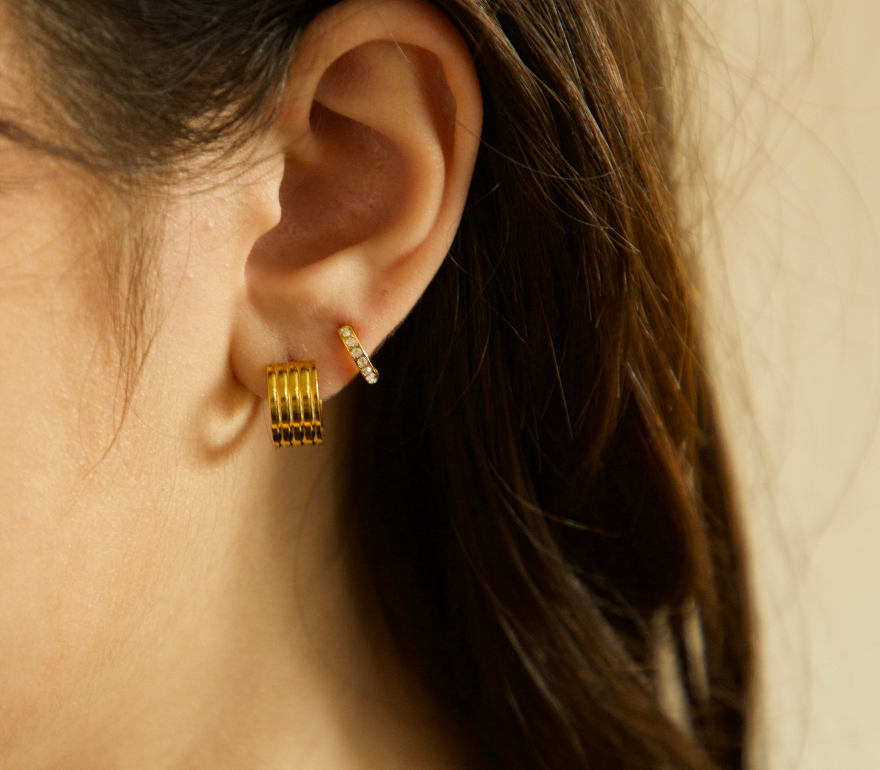 SILVER925 GOLD HOOP EARRINGS /シルバー/ピアス Amazon.com: 925 Sterling Silver Small Gold Hoop Earrings for