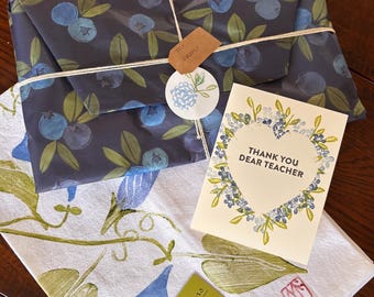 Gift Wrapping & Note Card - DEAR TEACHER