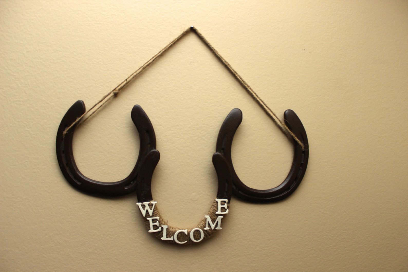 Handmade 3 Horseshoe Wall or Door Decor Etsy