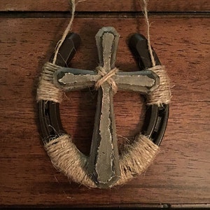 Horseshoe Wall Decor with Cross