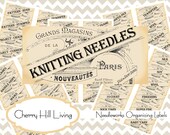 Needlework Organization Label, printable organization label, crochet organization, knitting organization, cross stitch, storage, rug hooking