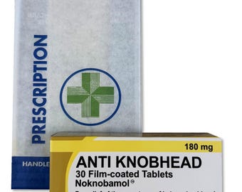Boîte de comprimés anti-knobheads fantaisie blague - cadeau de Noël/anniversaire amusant et grossier