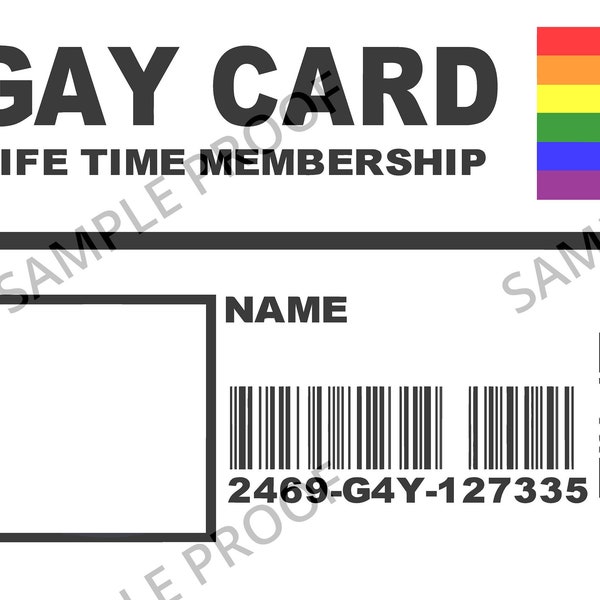Gay Card PDF & SVG High Quality Image - Instant Download