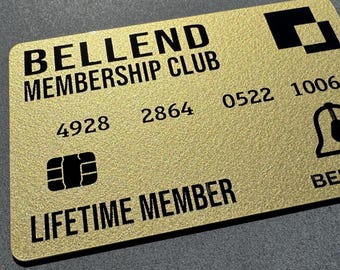 Membership Club de Bellend - Carte plastique fantaisie - Or métallique