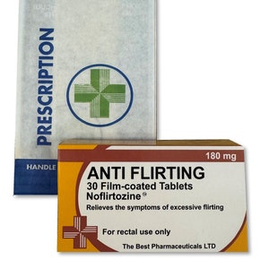 Anti Flirting Novelty Joke Pill Tablet Box - Fun Rude Xmas/Birthday Gift - Funny Prank Present