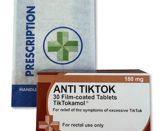 Anty TikTok Nowość Żart Tabletka Pudełko - Zabawny Niegrzeczny Prezent Na Boże Narodzenie/Urodziny - Zabawny Prezent Prank