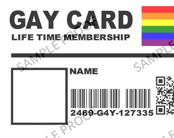 Gay Card PDF & SVG High Quality Image - Instant Download
