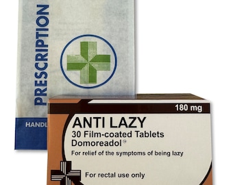 Anty leniwy żart w pudełku na tabletki - zabawny niegrzeczny prezent na Boże Narodzenie/urodziny - zabawny żart