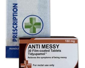 Anti Messy Novelty Joke Pill Tablet Box - Fun Rude Xmas/Birthday Gift - Funny Prank Present