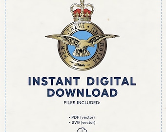 Logotipo de la RAF (Real Fuerza Aérea Británica) Archivos PDF y SVG de alta calidad - Descarga instantánea