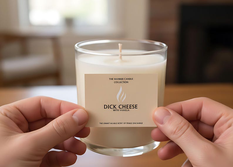 Etiqueta para vela "Mankee grosero y divertido" - Regalo de cumpleaños y Navidad - Yankee Candle NO incluida - SOLO ETIQUETA imagen 2