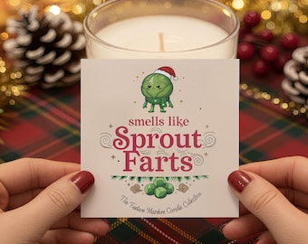 Christmas Candle Label/Sticker - Christmas Gift - Secret Santa Gifts - Candle NOT Supplied - LABEL ONLY