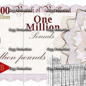 Novità: banconota da un milione di sterline - Regala un milione a qualcuno!