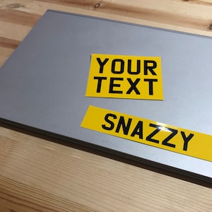 Personalised MINI Number Plate Sticker - Die Cut & Self Adhesive