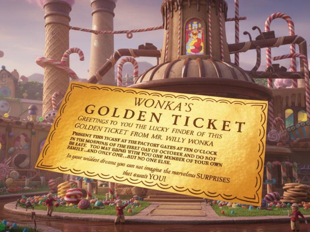 WONKA GOLDEN TICKET SPECIAL HOLOGRAM | GARSKIN / STICKER KARTU ATM