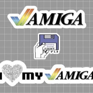 Amiga Retro Die-Cut Sticker Set  - Perfect For Any Commodore Amiga Fan