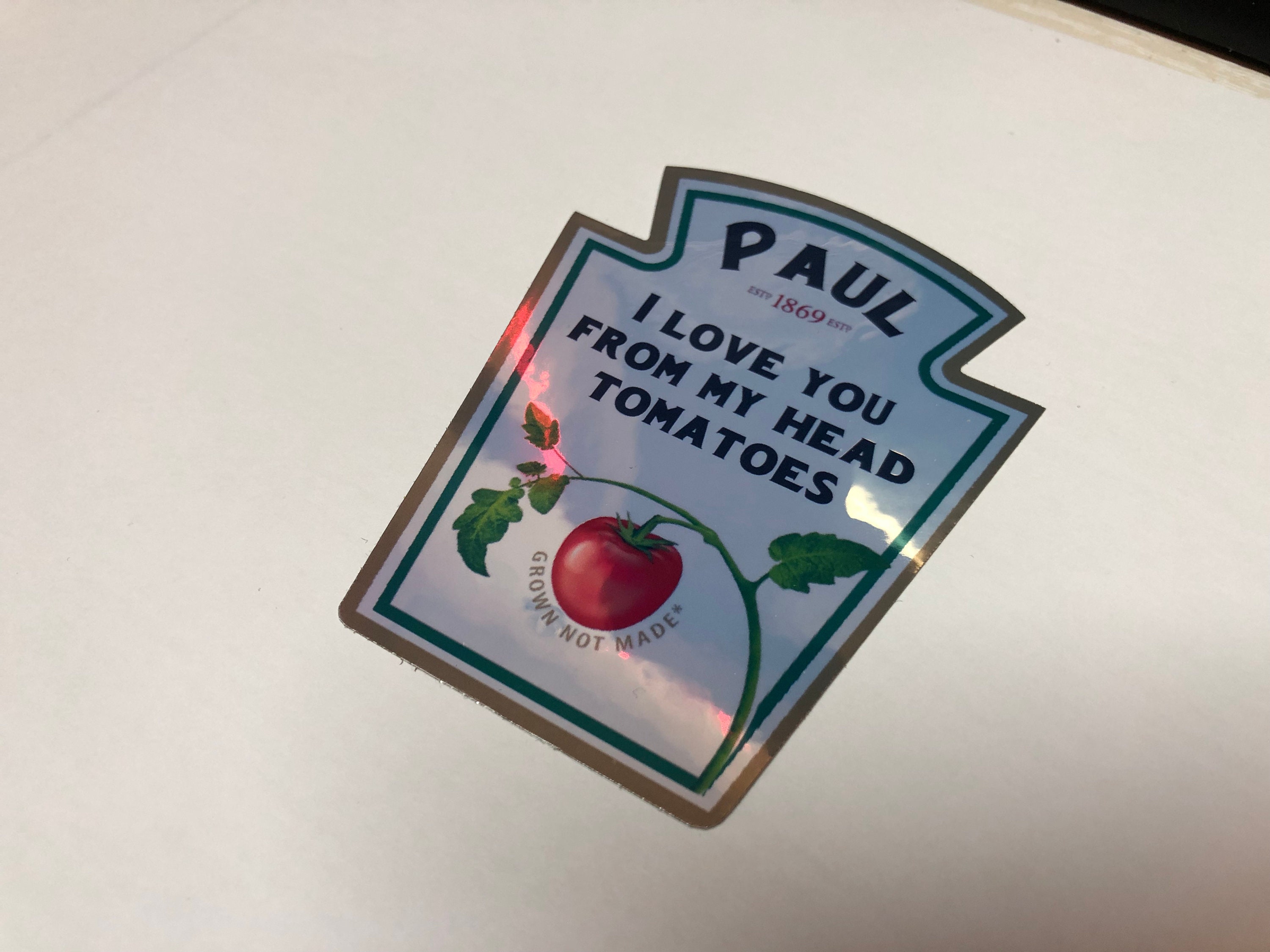Personalised Ketchup Label/sticker Diecut ADD ANY TEXT Etsy UK