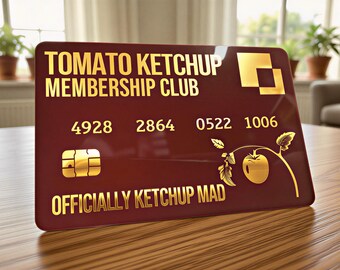 Carte de membre fantaisie du club Ketchup - Souvenir amusant et original
