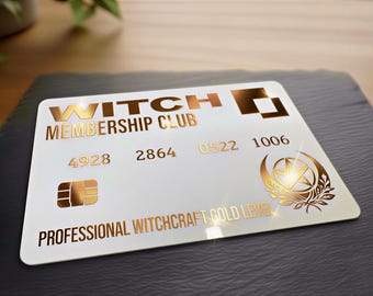 Carte de membre du club de sorcellerie - cadeau sorcière ETSY - souvenir amusant
