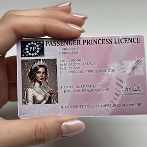 passagier Prinzessin Lizenz - Neuheit Geschenk, Andenken - Einseitig