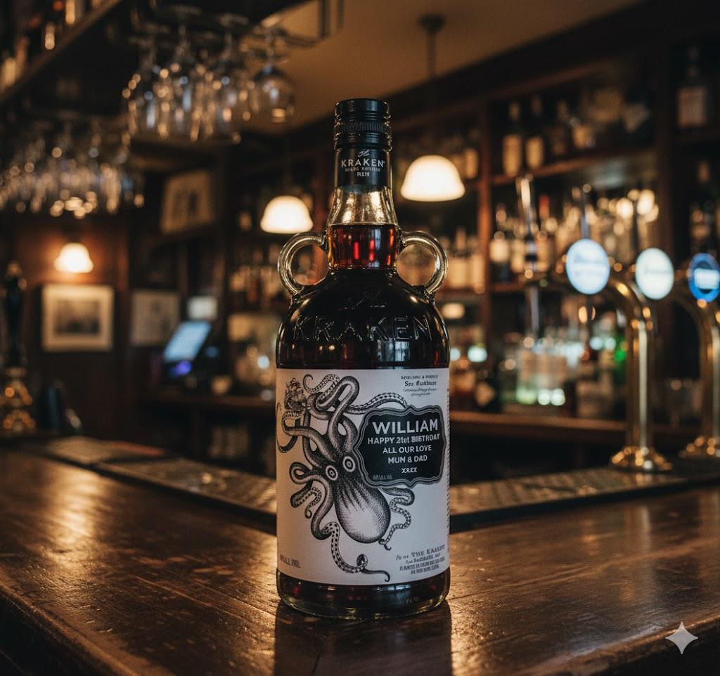 Insegna Da Parete In Metallo Vintage Del Kraken Rum, Perfetta Per Cucina, Bar O Taverna