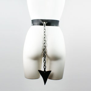 Heavy Rubber Latex Luci Devil Tail Belt