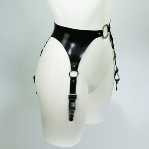 O Ring Latex Suspender Belt