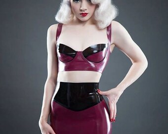 Longline Latex Bra