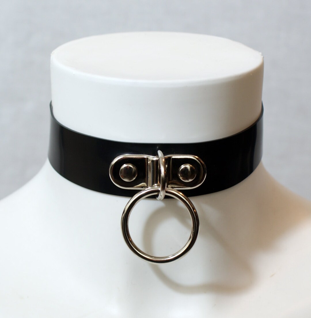 Latex D-ring Collar With Small O-ring - Etsy