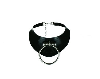 Latex O-Ring Statement Necklace