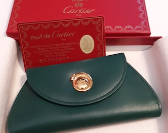 Must De Cartier Key Case/holder 1980s - Burgundy Leather - 4-hook