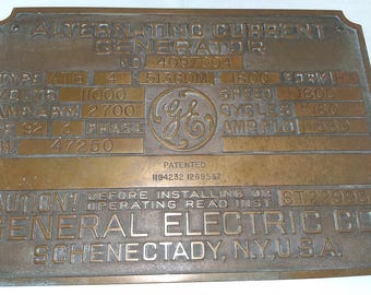 Vintage GE General Electric (GE) Industrial Sign - Etsy