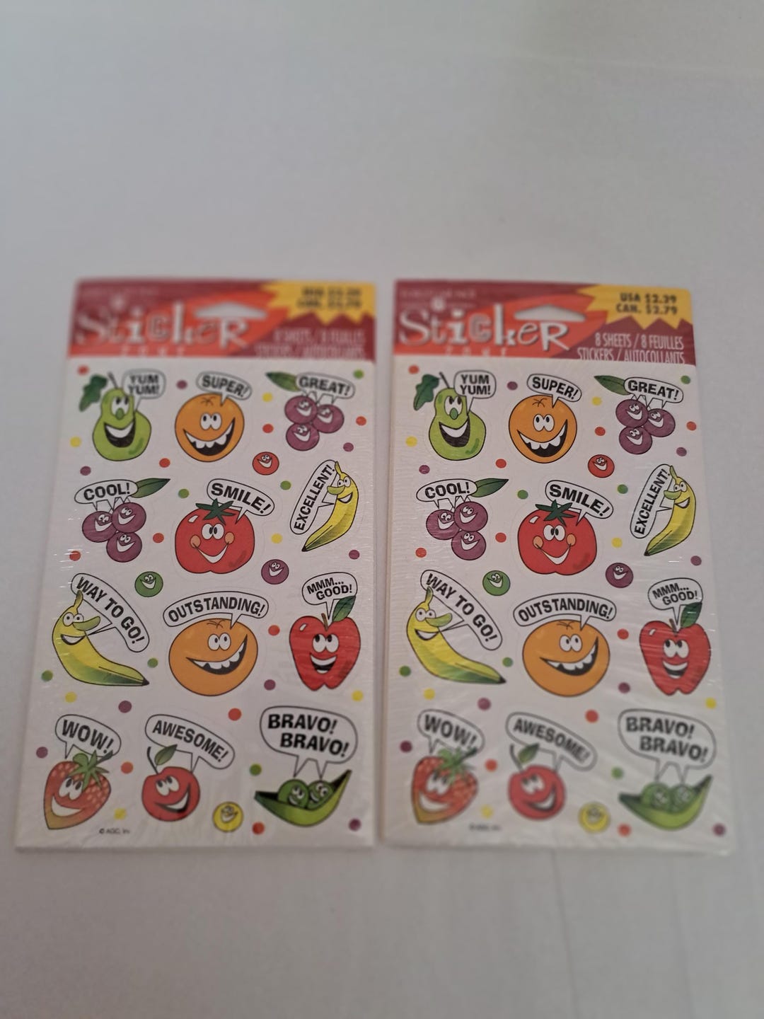American Greetings Fruit Reward Stickers Scrapbooking Card Making 8 ...