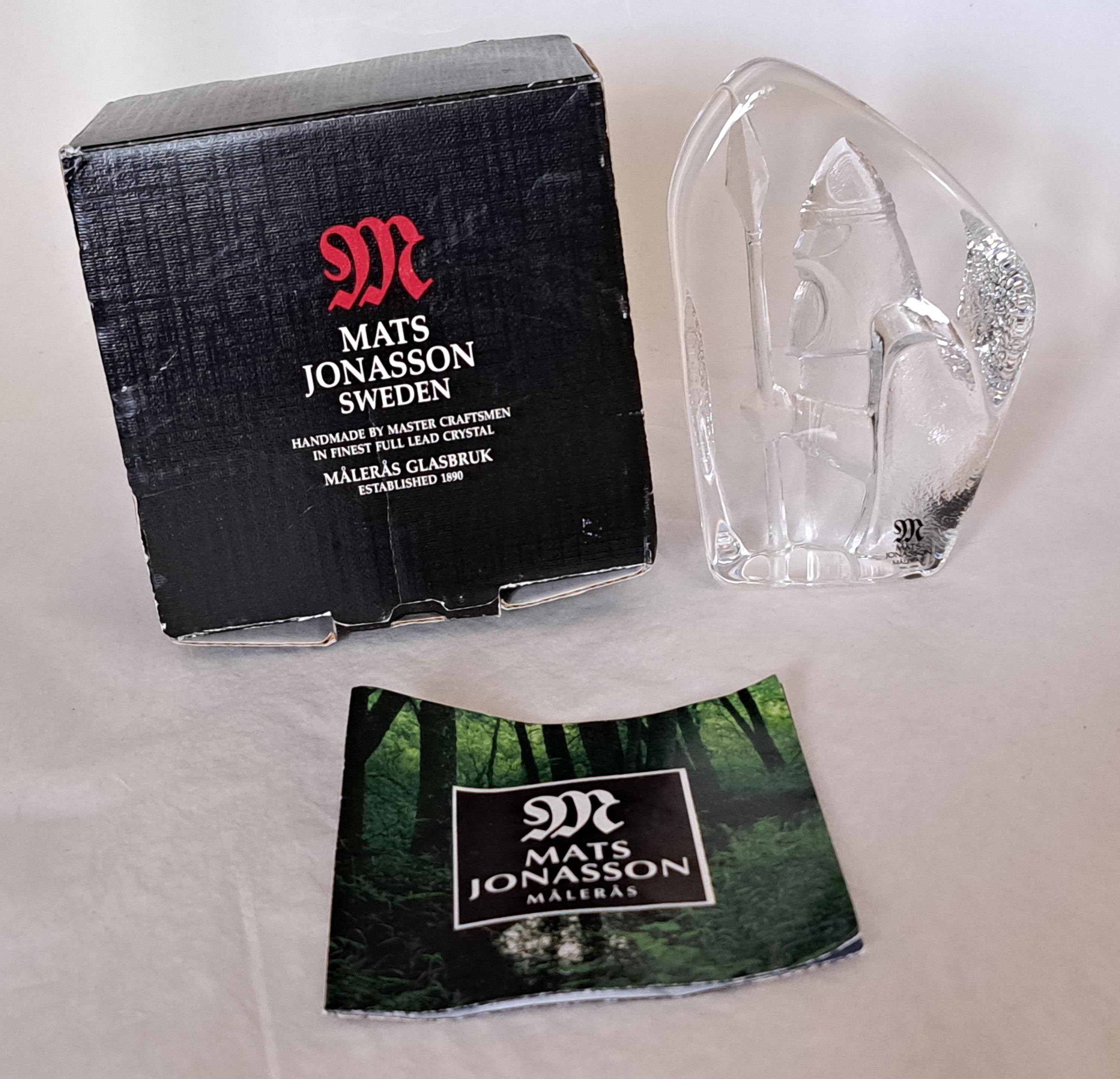 Mats Jonasson Glass Viking Ship - Etsy