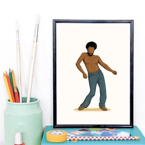 This is America Dance Music Poster, Pop Culture Print, Gift for Her, Gift For Him, Fun Pop Art Wall Art, Dancing Gift Childish Gambino Gwara image 1