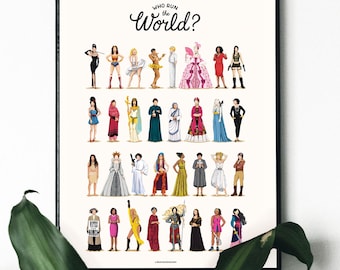 Feminist Classroom Poster, Women Empowerment Wall Art, Girls Room Decor, School Teacher Gift Educational Print (INSTANT DOWNLOAD)