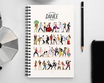 Everybody Dance Now Journal, Pop Culture Notebook, Fun Pop Art Planner, Dancing Gift, Dance Party, Fun Cute Stationery, Artist Notes Planner