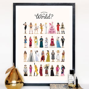 Who Run the World Poster, The Future is Female Print, Women Empowerment Gift for Her, Inspiring Art, Girl Power Gift, Feminism Art Print image 1