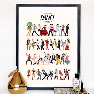 Everybody Dance Now Poster, Pop Culture Art Print, Gift for Her, Fun Pop Art Wall Art, Dancing Gift for Him, Dance Party, Dance Move
